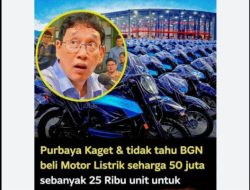 Pengadaan Motor Listrik BGN Berpotensi Rugikan Negara Ratusan Miliar Rupiah, Ini Analisisnya