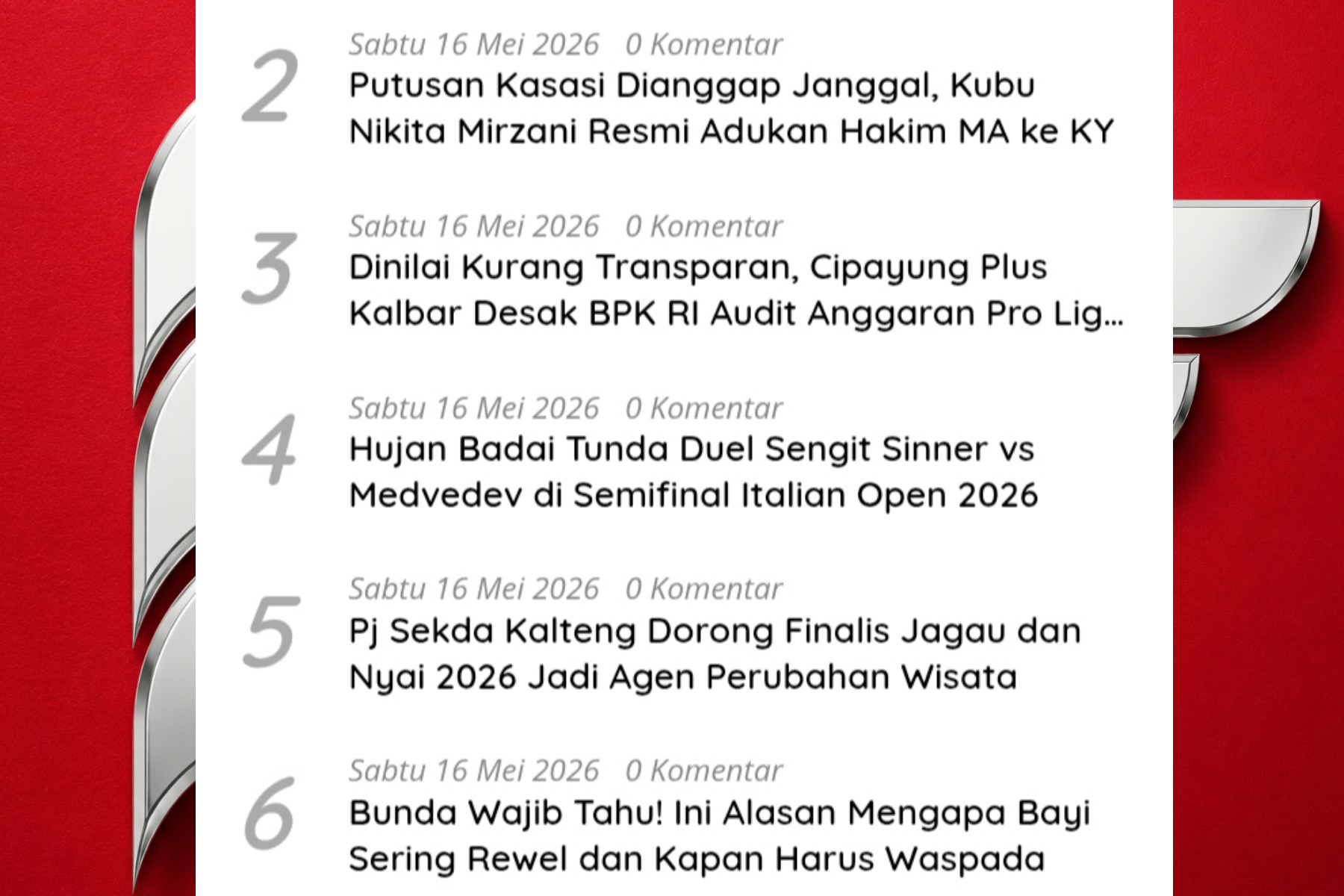 5 Berita Terpopuler: Dari Langkah Berani Nikita Mirzani, Tuntutan Transparansi Anggaran Daerah, Hingga Kesehatan Anak