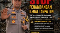 Kapolres Barito Utara Tegaskan Larangan PETI, Pelaku Terancam Penjara 5 Tahun dan Denda Rp100 Miliar