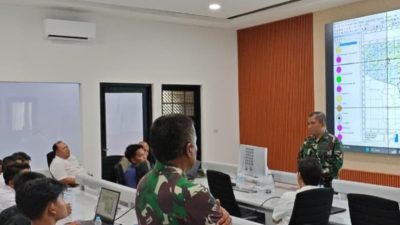 Komite Gabungan Mitigasi dan Penanganan Interaksi Negatif Gajah Sumatra di Taman Nasional Way Kambas (TNWK) Lampung Timur, Lampung saat mematangkan pengembangan sistem pusat komando (command center) berbasis kecerdasan buatan (artificial intelligence/AI). (FAKTANASIONAL/HO).