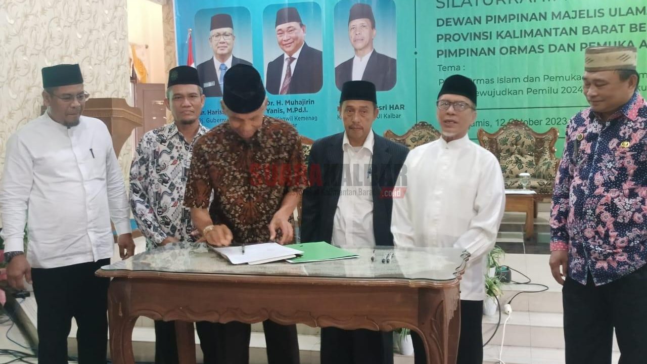 Deklarasi Pemilu Damai, MUI Kalbar dan Ormas Islam Siap Jaga Persatuan