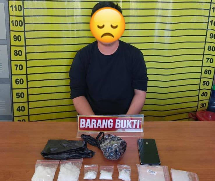 Polisi Sita 201,71 Gram Sabu usai Ciduk Pengedar Narkoba di Singkawang