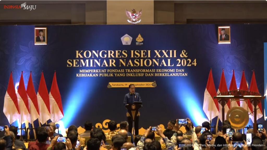 Buka Kongres ISEI, Presiden Jokowi Tekankan Pembentukan Pasar Kerja
