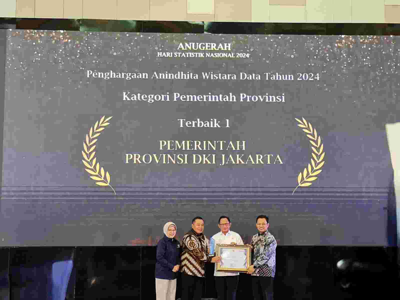 Pemprov DKI Sabet Penghargaan Bergengsi Anindhita Wistara Data