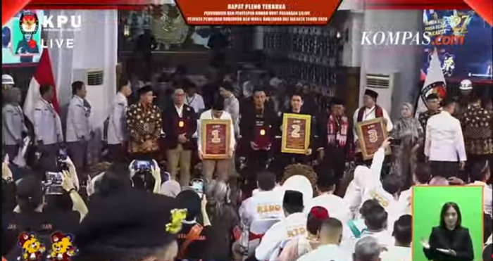 KPU Jakarta Resmi Tetapkan Nomor Urut Paslon, Pram-Doel 3, RIDO 1, Dharma-Kun 2