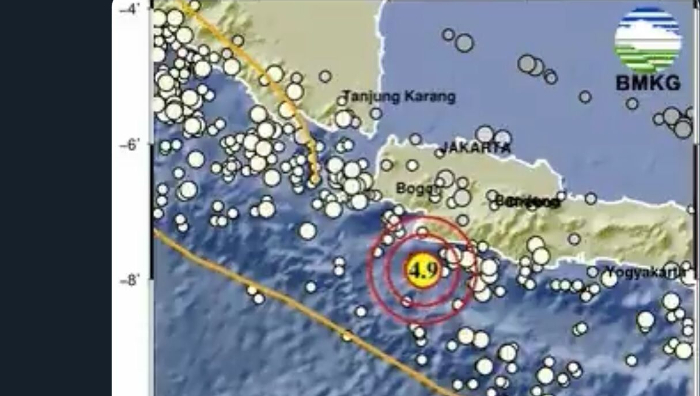 Breaking News! Gempa Magnitudo 4,9 Guncang Sukabumi, Jawa Barat