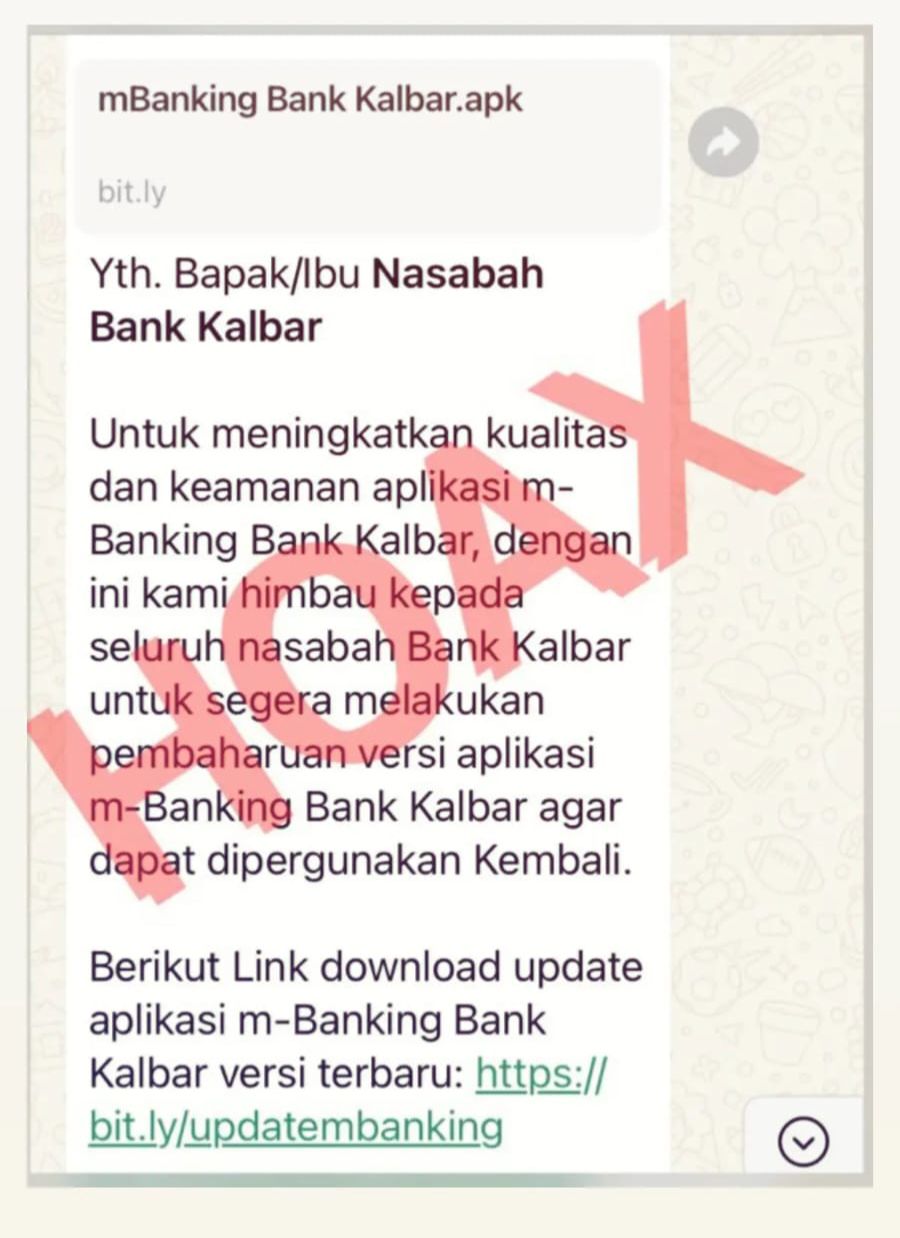 Bank Kalbar Peringatkan Nasabah tentang Bahaya Penipuan Aplikasi Palsu