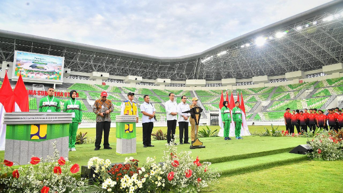 Berkapasitas 25 Ribu Penonton, Presiden Jokowi  Resmikan Stadion Utama Sumatera Utara