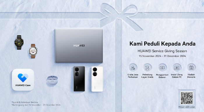 Gelar Service Giving Season, Huawei Berikan Layanan Service Gratis Hingga 31 Desember 2024