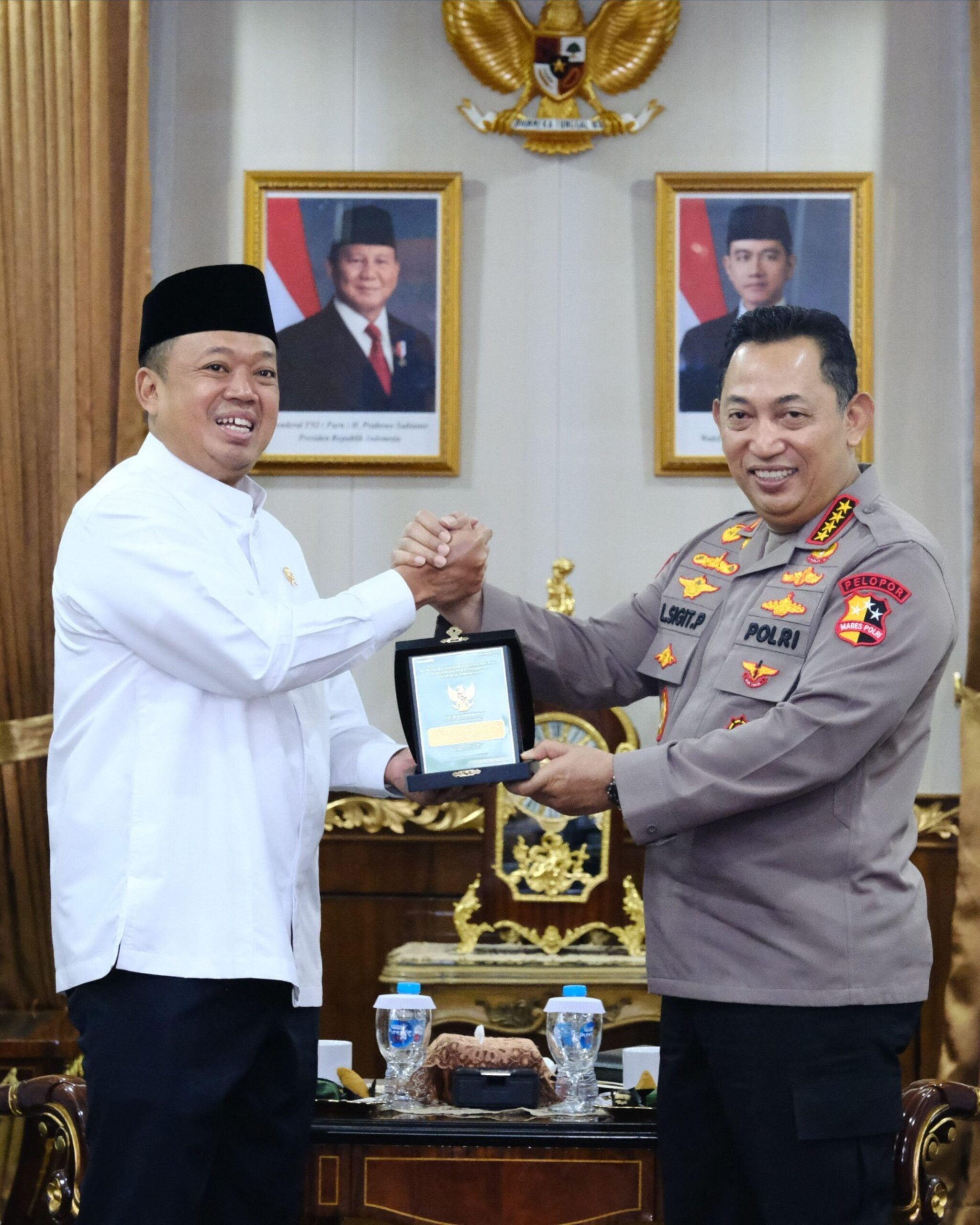 Kunjungi Kapolri, Menteri Nusron Perkuat Kerja Sama untuk Berantas Mafia Tanah