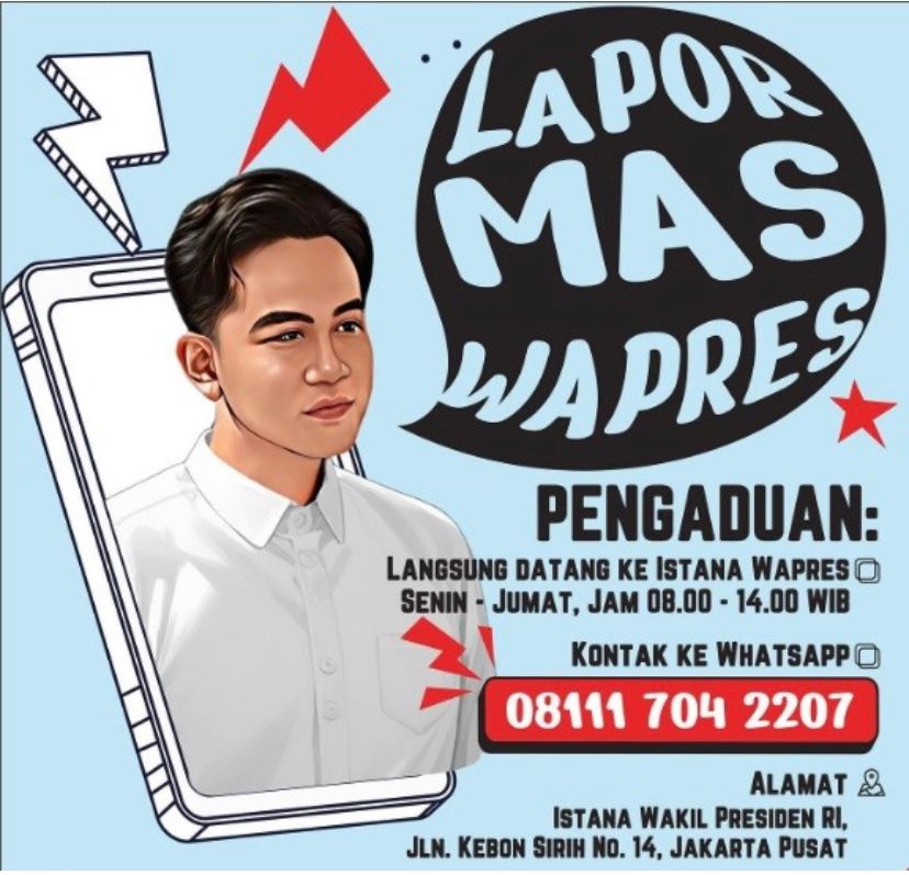Tata Cara Lapor Mas Wapres: Datang Langsung atau Melalui Whatspp