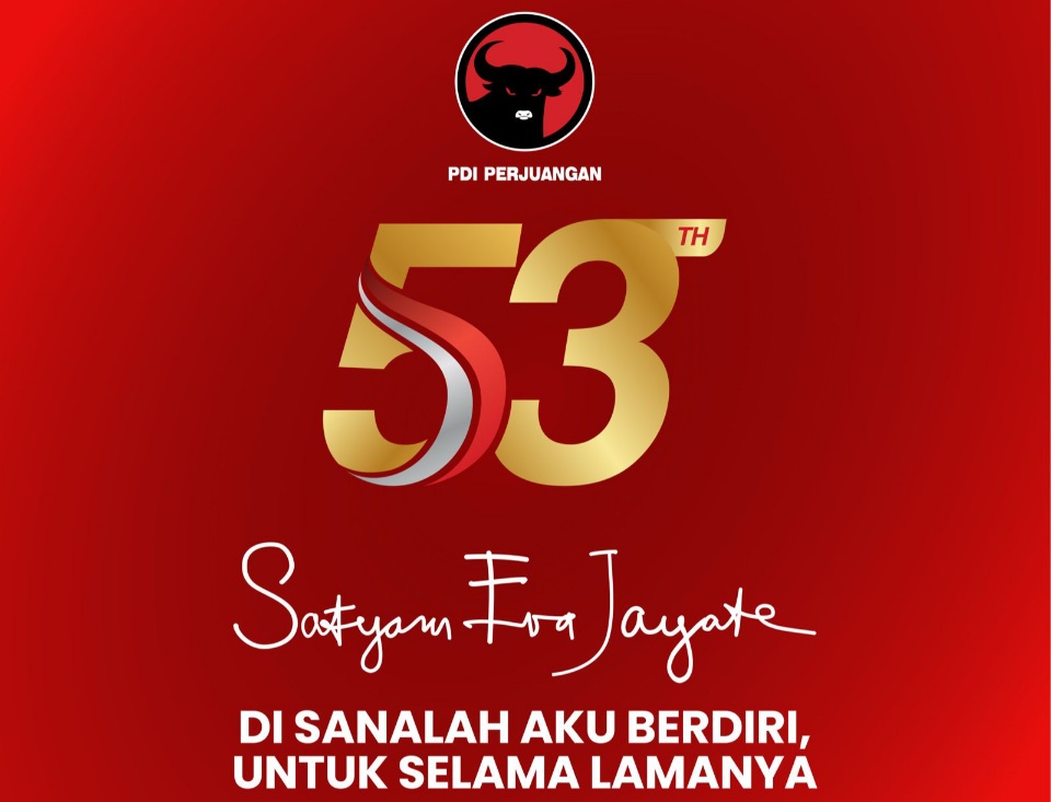 HUT ke-53 dan Rakernas PDIP Usung Tema Satyam Eva Jayate
