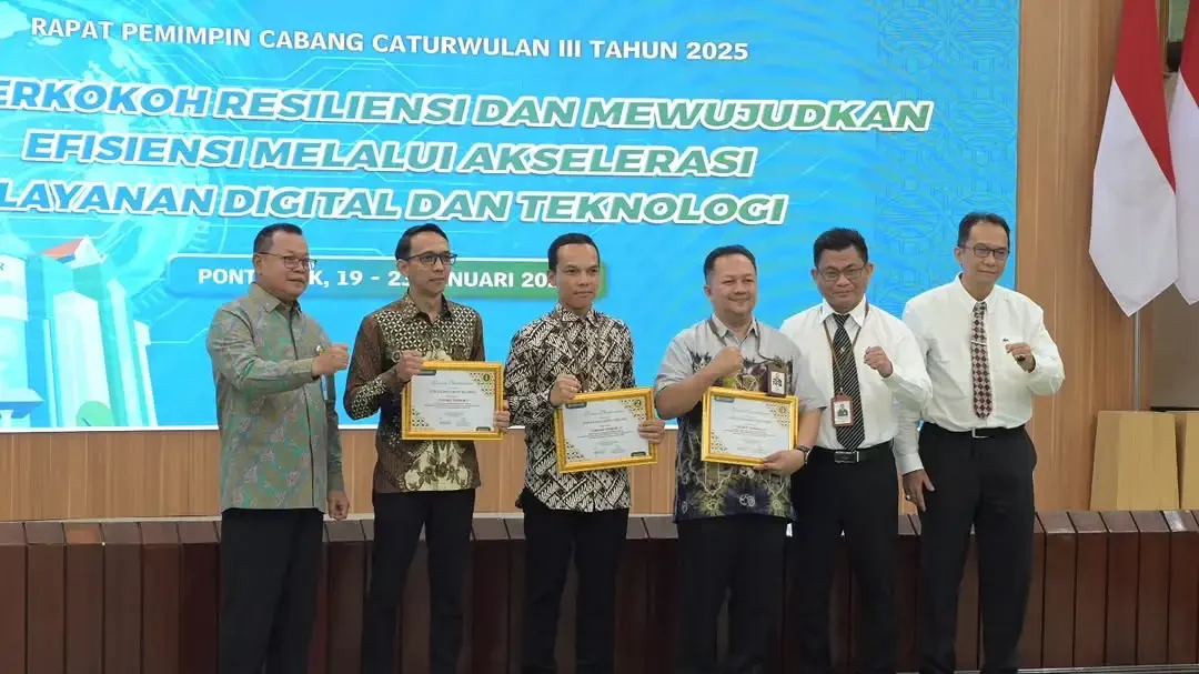 Pertahankan Gelar Juara, Bank Kalbar Sukadana Raih Peringkat 1 Kinerja Terbaik Cawu III 2025