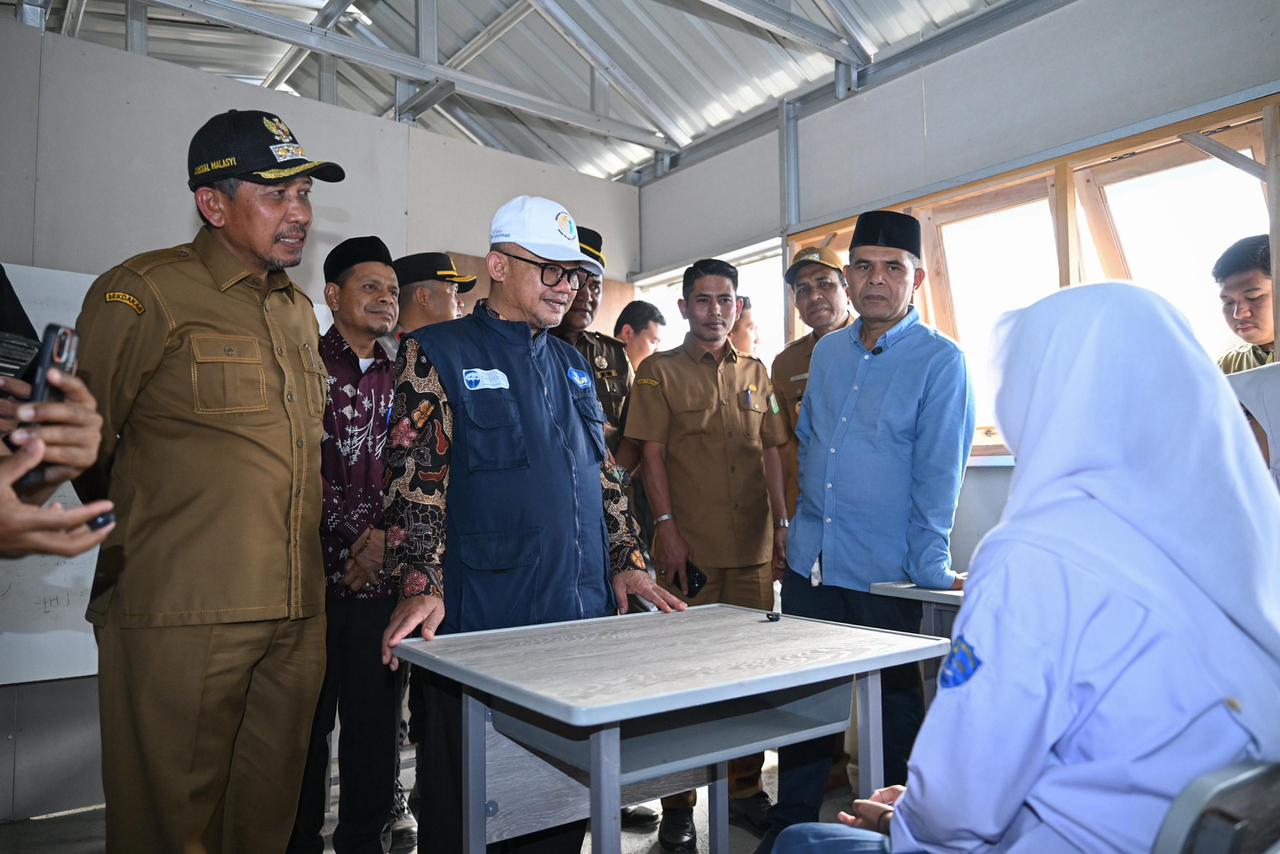Tiga Bulan Pascabanjir Pidie Jaya: Kemendikdasmen Resmikan Kelas Darurat dan Siapkan Rekonstruksi Total