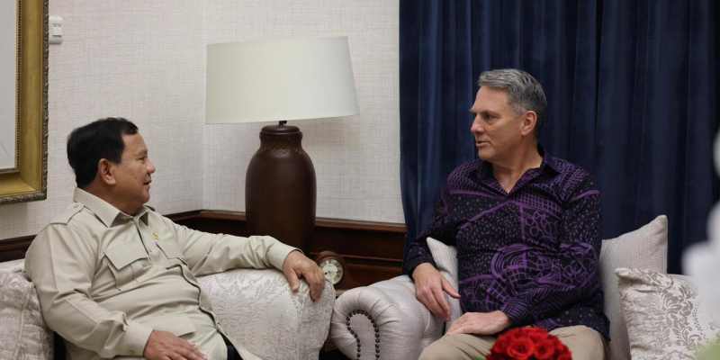 Prabowo Terima Kunjungan Menhan Australia di Kertanegara, Bahas Isu Kawasan dalam Suasana Akrab