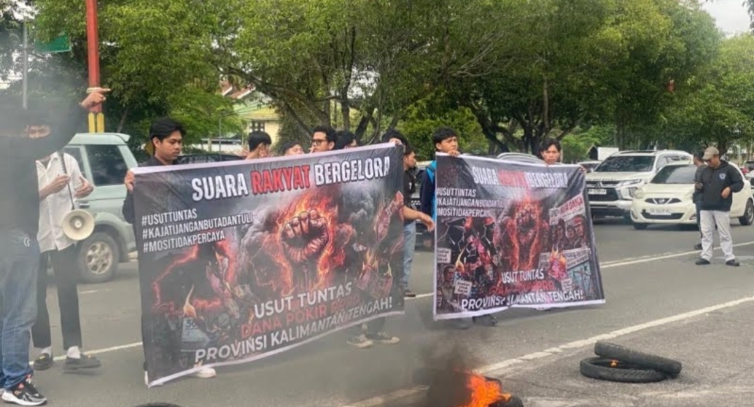 Mahasiswa "Kepung" Kejati Kalteng, Tuntut Transparansi Dana Pokir DPRD yang Dinilai Misterius
