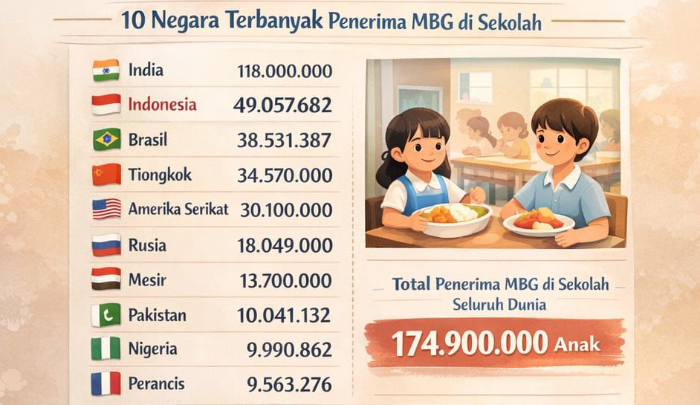 Fakta Mengejutkan: Progam MBG Indonesia Nomor Dua Dunia Program Makan Sekolah