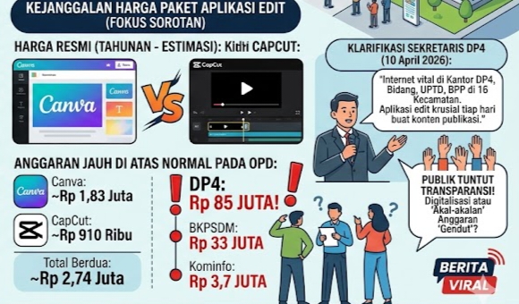 Viral! Anggaran Internet Pemkab Blora Tembus Rp2,5 Miliar, Beli Canva dan CapCut Kok Sampai Puluhan Juta?