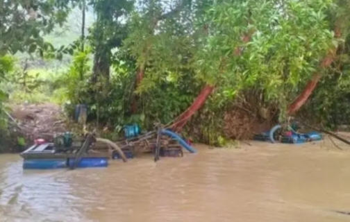 Beralasan Dapat Izin Pemilik Lahan, 15 Mesin Tambang Ilegal di Meliau Tetap Ditertibkan Polisi