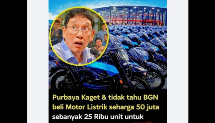 Pengadaan Motor Listrik BGN Berpotensi Rugikan Negara Ratusan Miliar Rupiah, Ini Analisisnya