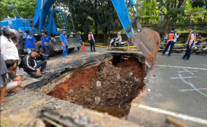 Saluran Air Lenteng Agung Amblas, Dinas SDA Gerak Cepat Lakukan Perbaikan