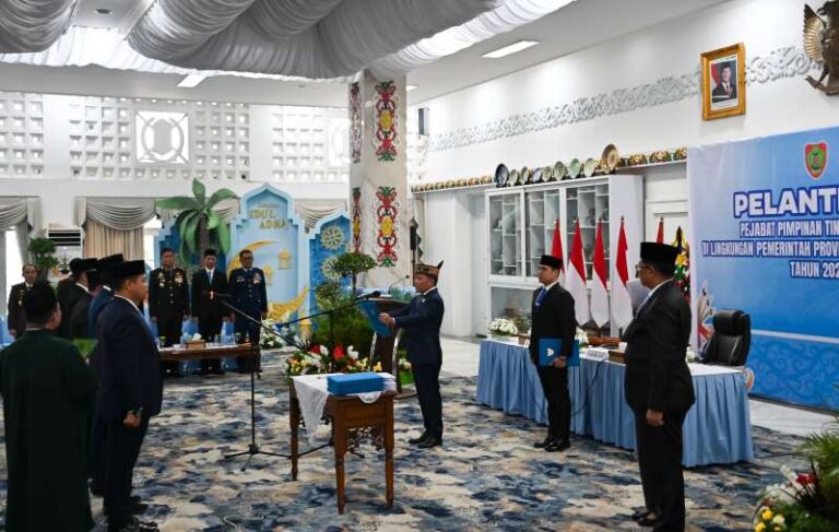 Gubernur Agustiar Sabran Lantik 6 Pejabat Utama Kalteng, Ini Daftar Namanya