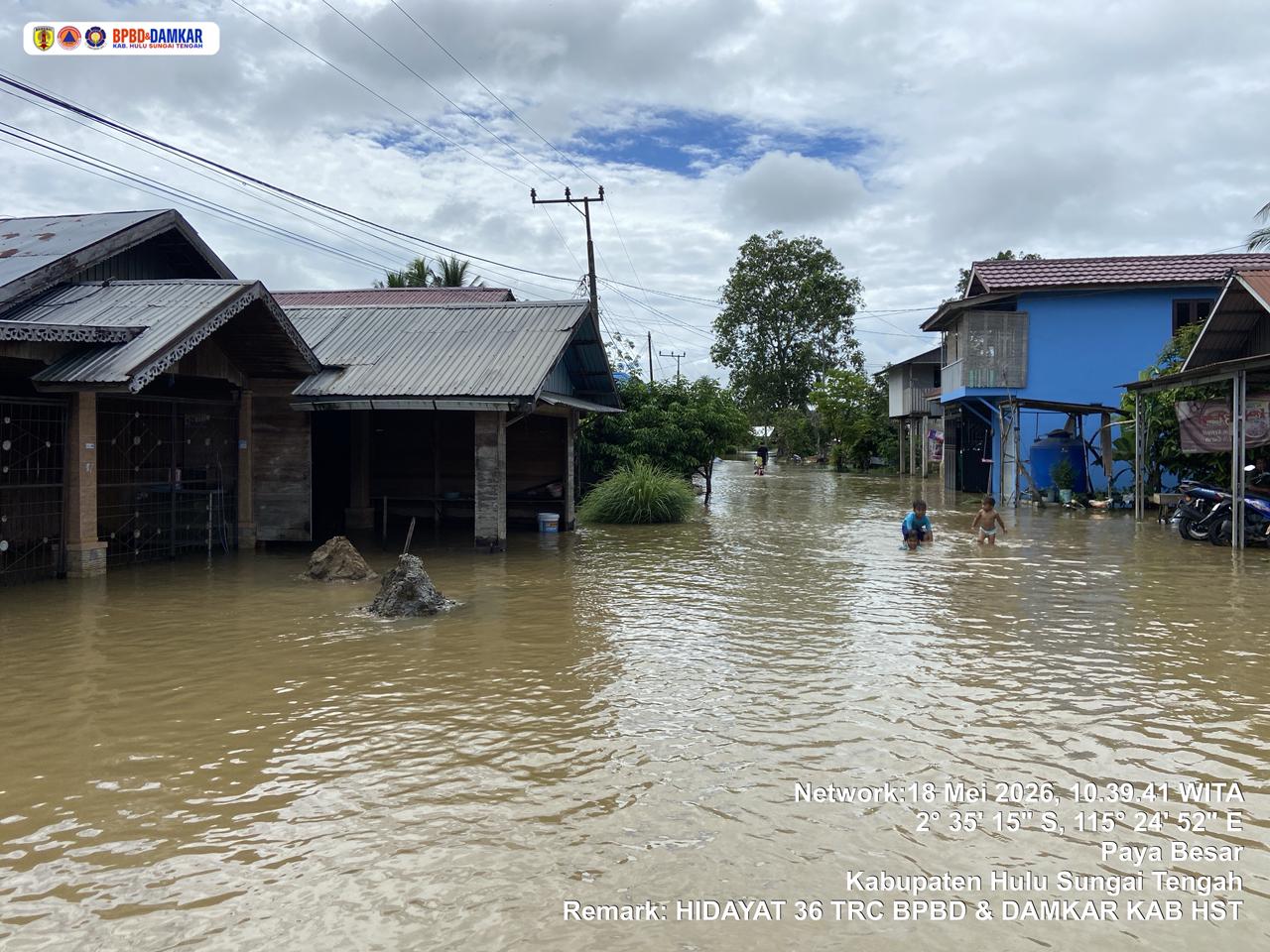 Ribuan Rumah dan Fasilitas Umum Terendam Banjir di Hulu Sungai Tengah
