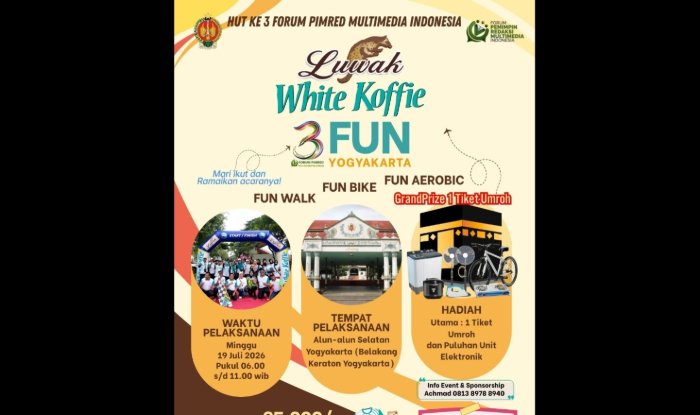 Rayakan HUT Ke-3, Forum Pimred Multimedia Indonesia Bakal Gelar Beragam Event Selama 4 Hari di Yogyakarta