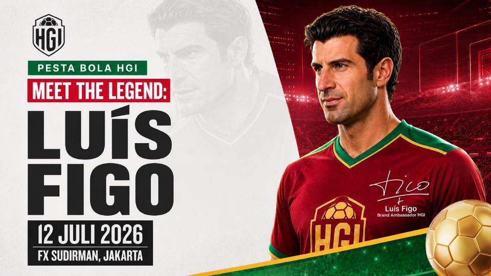 Pesta Bola HGI 2026 Bakal Dihebohkan Luis Figo