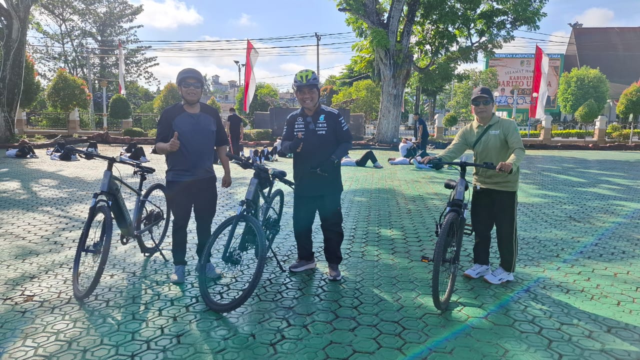 Bupati Barito Utara, Goes Bersama Serta Pantau Persiapan Hut Barut Ke-76