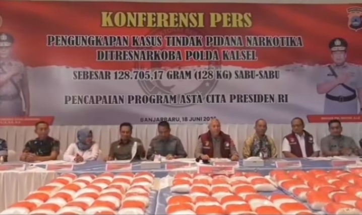 Sabu 128,7 Kilogram Gagal Beredar: Polda Kalsel Bongkar Sindikat Internasional Bernilai Ratusan Miliar