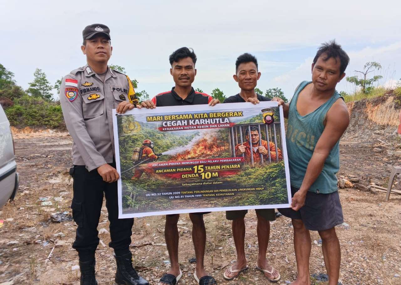 Polsek Sekayam Gencarkan Edukasi Pencegahan Karhutla di Sekayam Sasar Dua Desa