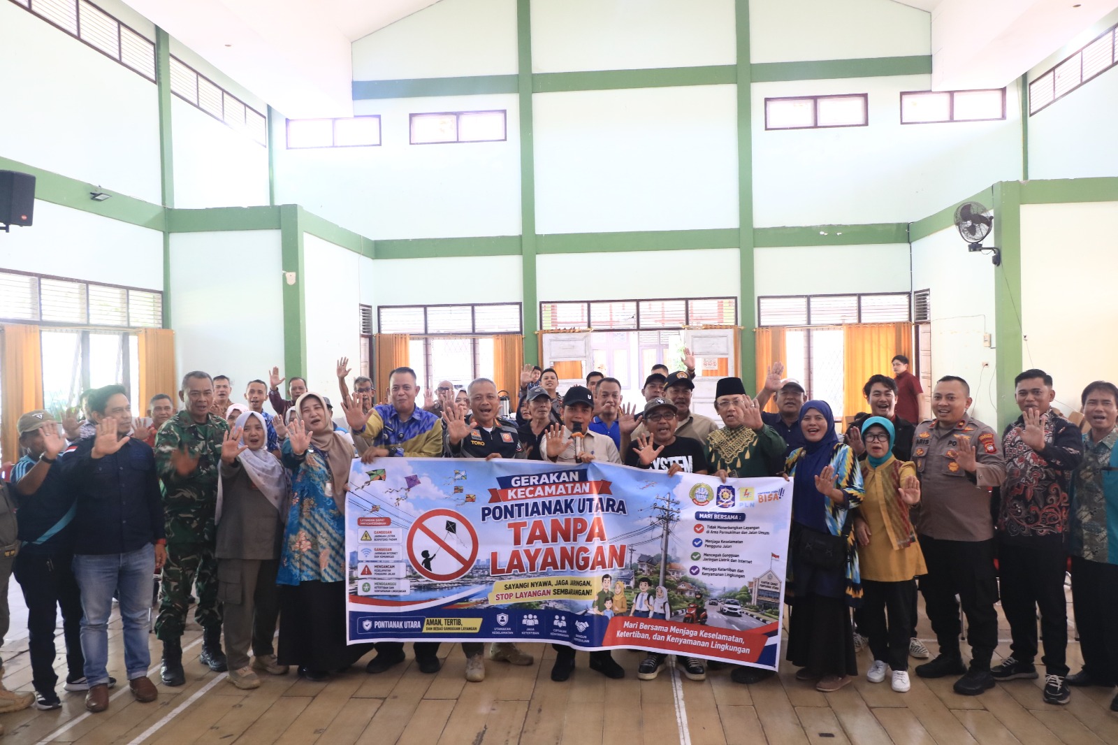 Deklarasi Pontianak Utara Bebas Layangan Cegah Bahaya Benang Gelasan dan Gangguan Listrik