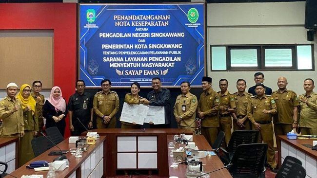 Teken Nota Kesepakatan Pemkot dan Pengadilan Negeri Singkawang Perkuat Sinergi Pelayanan Hukum