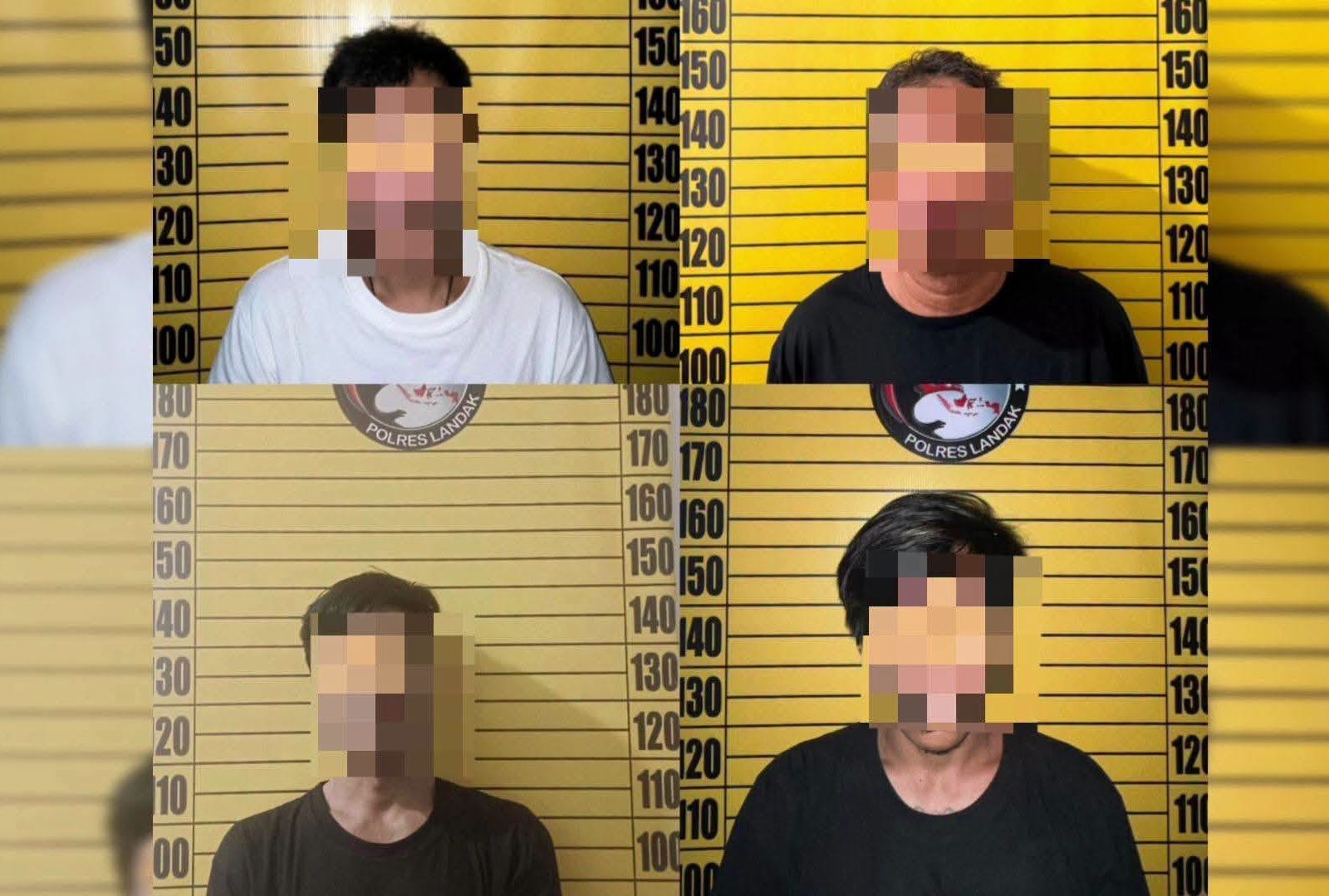 Polisi Ringkus Empat Tersangka Pengedar Sabu di Landak Beserta Puluhan Paket Barang Bukti
