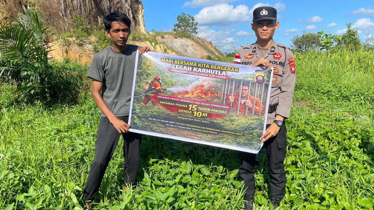 Antisipasi Kebakaran Lahan Polsek Sekayam Gencarkan Sosialisasi Larangan Membakar Hutan
