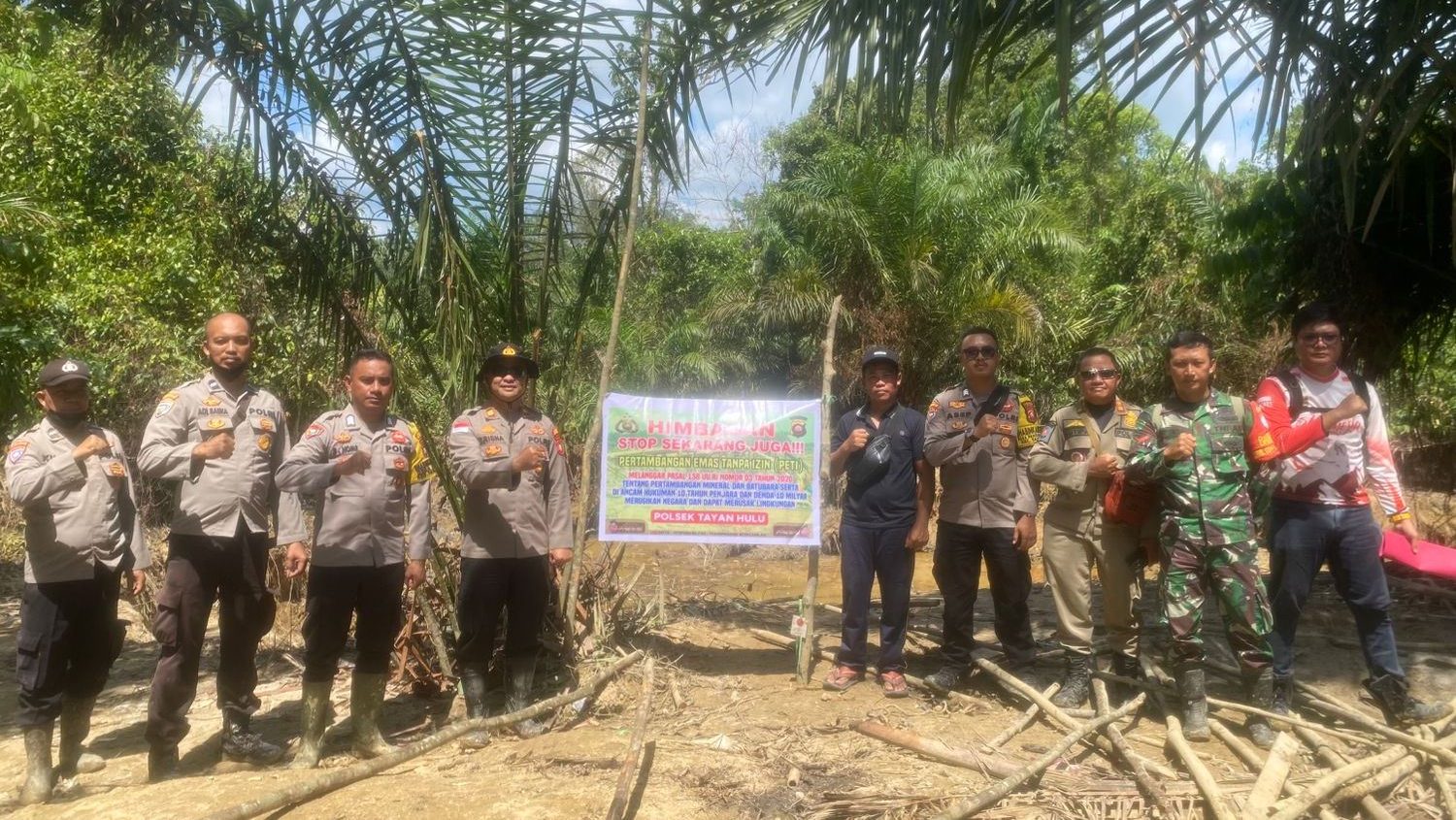Tim Gabungan Gencarkan Sosialisasi Larangan Aktivitas PETI di Desa Janjang Sanggau