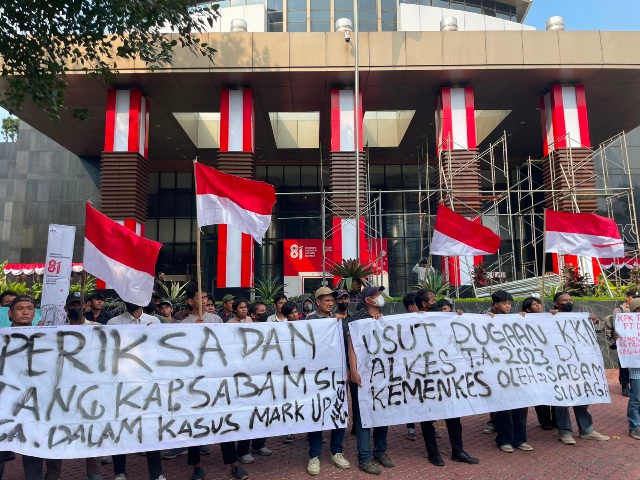 Bongkar Dugaan Markup Pengadaan Alkes oleh Sabam Sinaga Rp488 miliar., JATMIKO Geruduk KPK