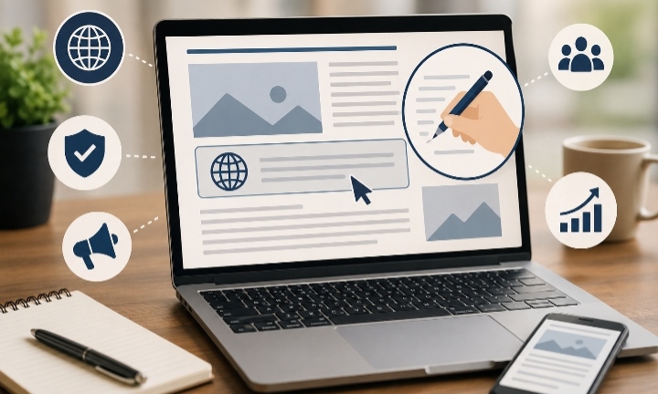 Tutorial Meletakkan Nama Domain Website di Awal Tulisan Berita Untuk Pemula