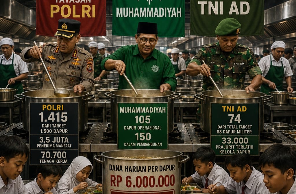 Yayasan Polri, Muhammadiyah, TNI Penguasa Dapur SPPG