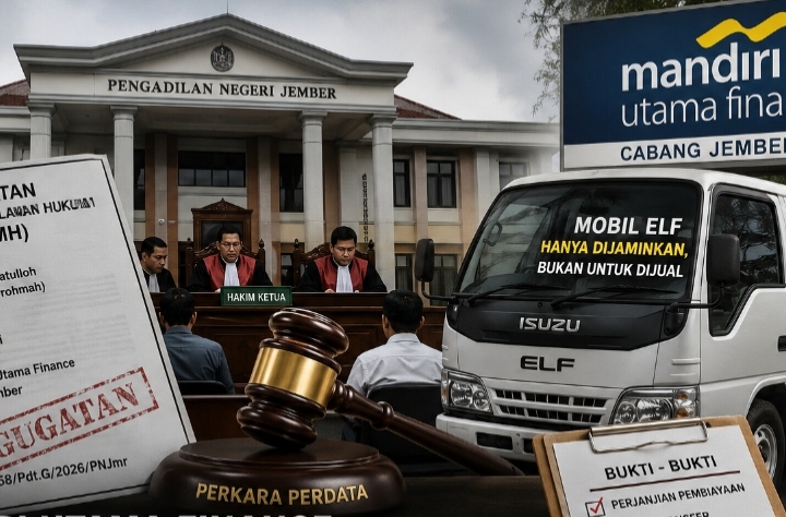 Mandiri Utama Finance dan Pengusaha Digugat di PN Jember, Saksi Tegaskan Mobil Elf Hanya Dijaminkan