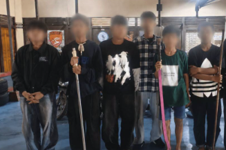 Polisi Gagalkan Rencana Tawuran Remaja di Pontianak Sita Senjata Tajam Panjang