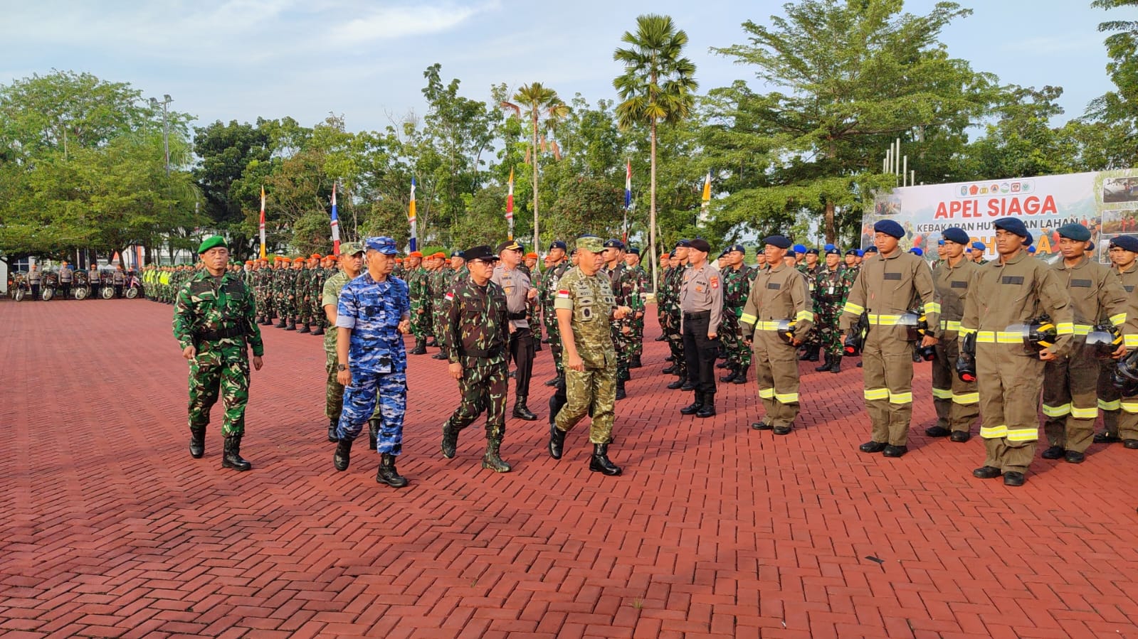 Pasukan Gabungan Gelar Apel Siaga Antisipasi Karhutla Kubu Raya Jelang Puncak Kemarau
