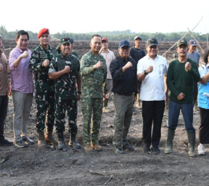 Genjot Swasembada Pangan, Kementan dan TNI Kebut Cetak Sawah 7.000 Hektare di OKI