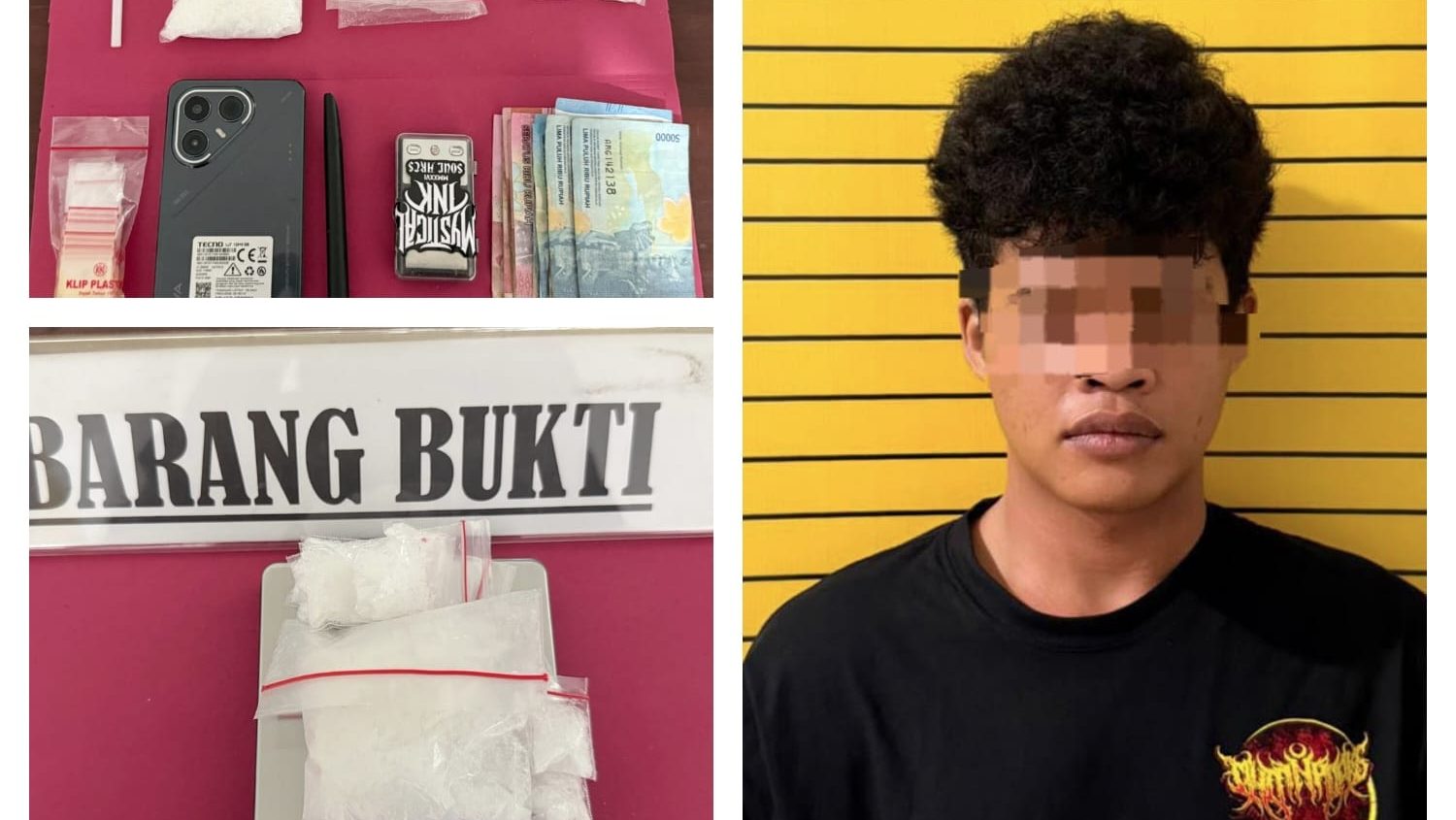 Polisi Tangkap Pengedar Sabu di Landak Sita Puluhan Gram Barang Bukti