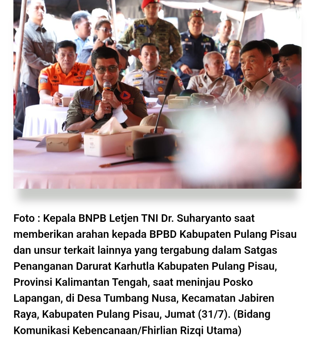 Pemerintah pusat meningkatkan langkah penanganan kebakaran hutan dan lahan (karhutla) di Kalimantan Tengah