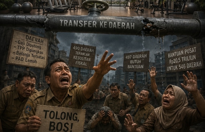 Indonesia Bangkrut? Belum. Tapi Daerah Sudah Teriak “Tolong, Bos!”