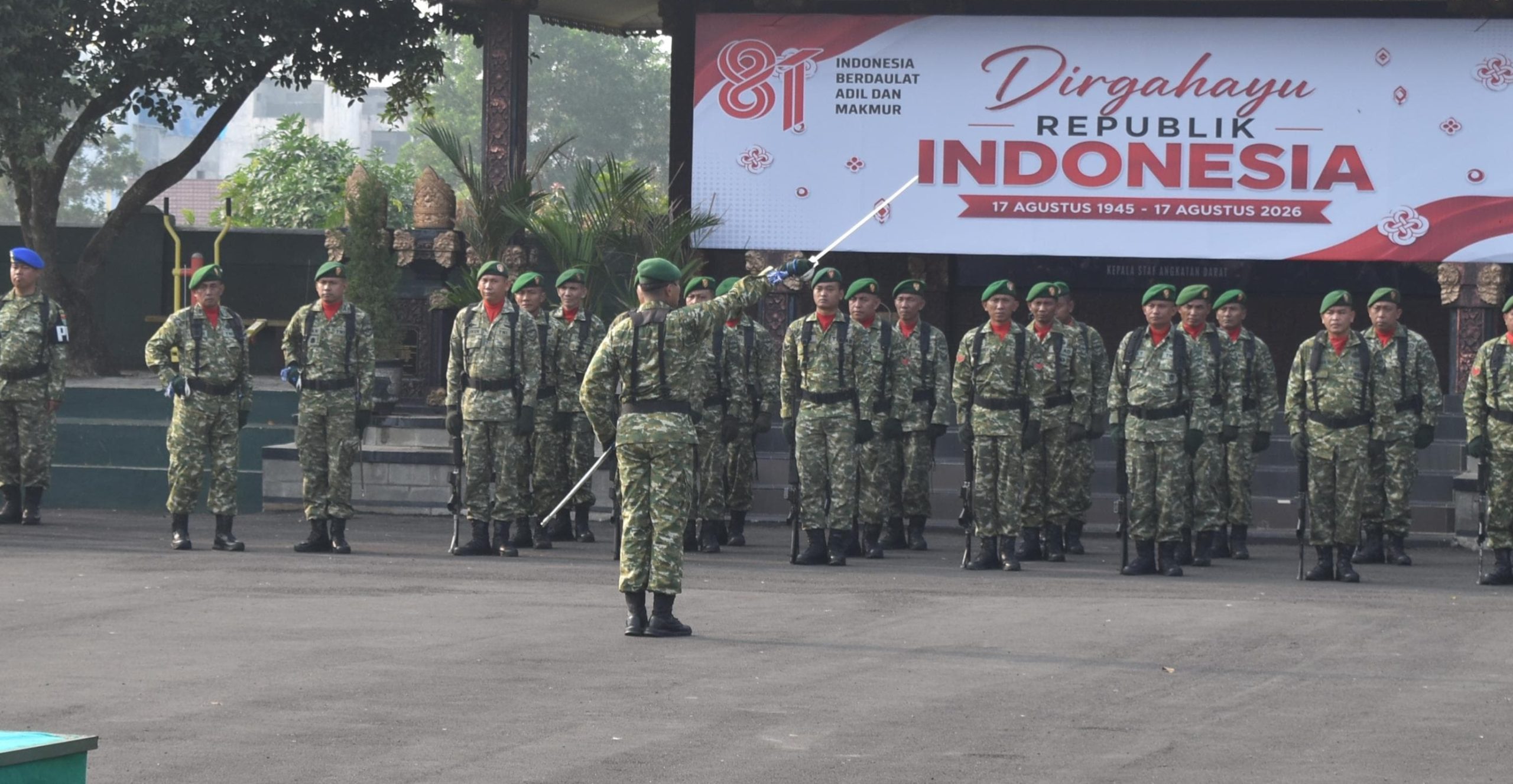 Kasrem 043/Gatam Lampung di Momen HUT RI Ingatkan Amanat Panglima TNI Untuk hindari Perbuatan yang Melanggar Pidana
