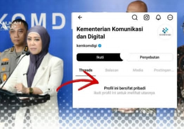 Akun Threads Komdigi Mendadak Diprivat, Warganet Soroti Tiga Isu Panas