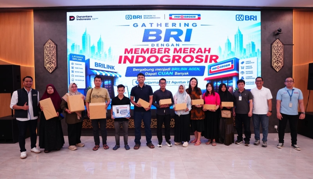 BRI Region 14 Banjarmasin Rangkul Anggota Merah Indogrosir Menjadi Agen BRILink, Ciptakan Peluang Pendapatan Tambahan